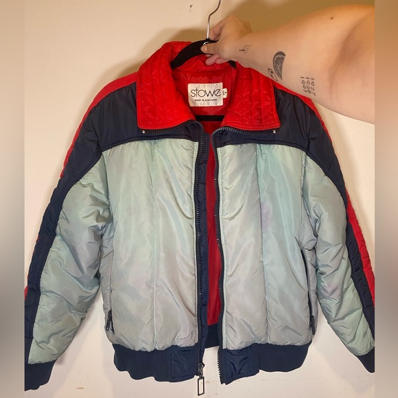 VTG 70s Stowe Light Blue Puffer Jacket - Picture 4 of 16